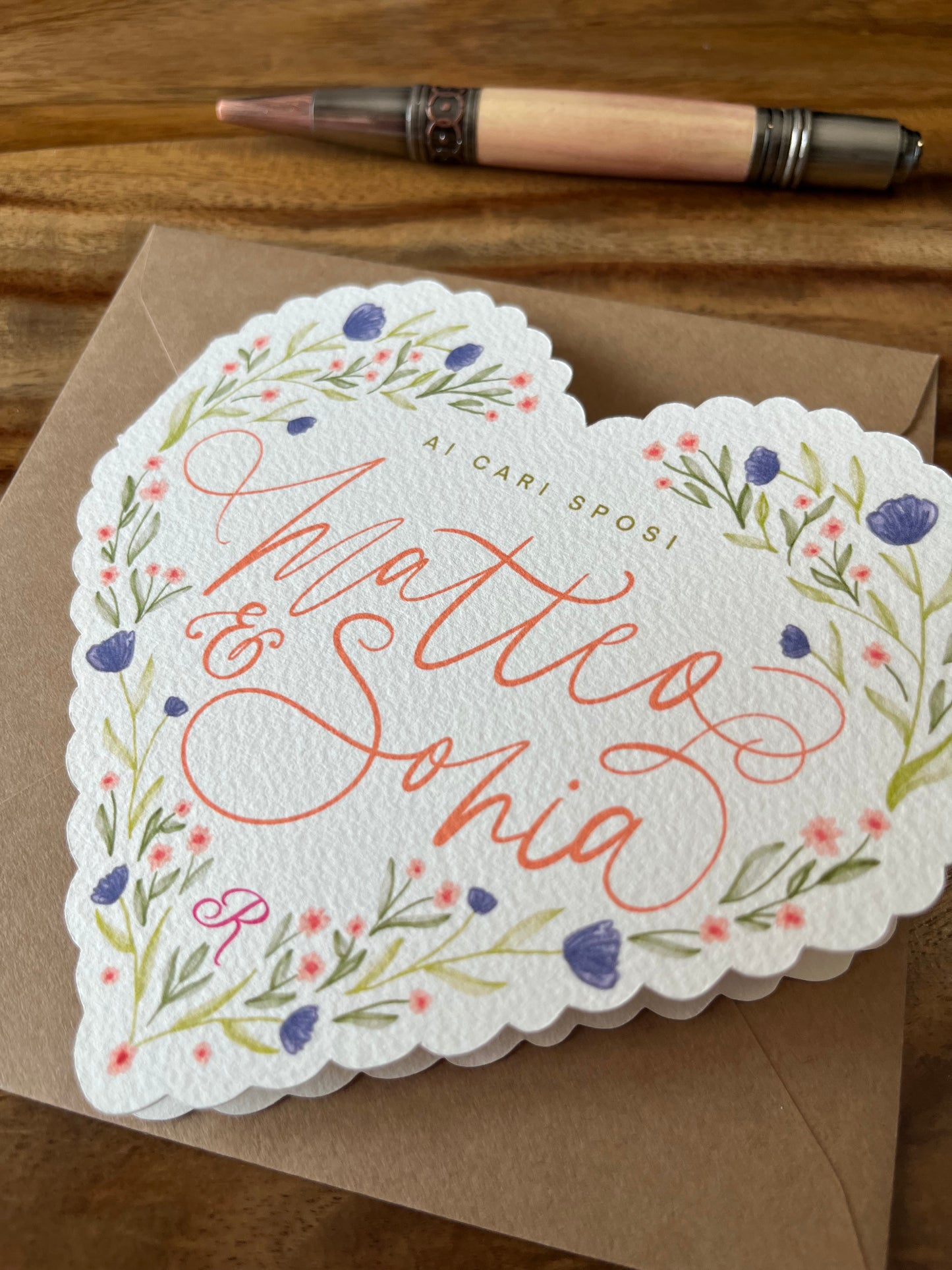 Biglietto personalizzato di auguri matrimonio