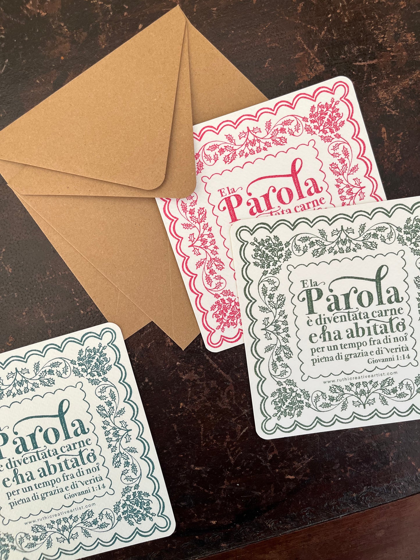 Biglietto Natale Giovanni 1:14 Blu