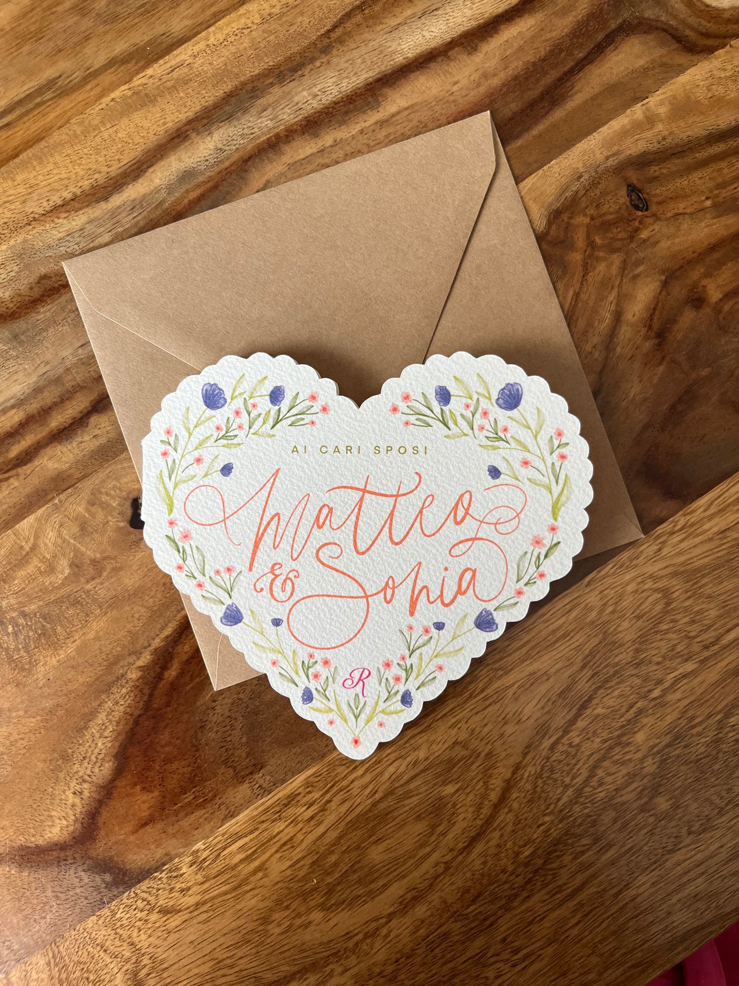 Biglietto personalizzato di auguri matrimonio