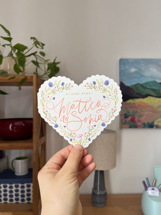Biglietto personalizzato di auguri matrimonio