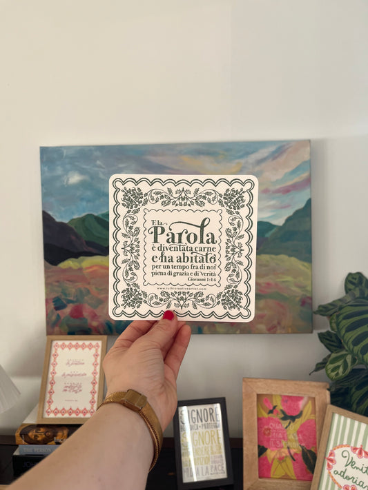 Biglietto Natale Giovanni 1:14 Blu